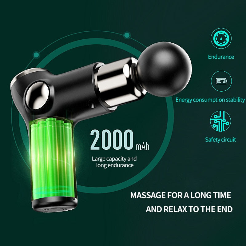 Mini Charging Fascia Gun Vibration Massage Machine Muscle Relaxation Neck And Back Compression Massager Portable Fitness Device